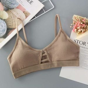 Hollow Out Breathable Ultra-Thin Comfortable Women Cotton Bras  Size:One Size(Coffee)