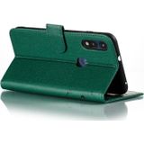 For Motorola Moto E(2020) / Moto E7 Feather Pattern Litchi Texture Horizontal Flip Leather Case with Wallet & Holder & Card Slots(Green)