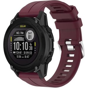 Voor Garmin Descent G1 / Forerunner 745/945/935 / Approach S62 Solid Color Silicone Watch Band (Wine Red)