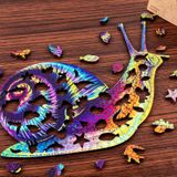 Onregelmatige houten dierlijke alien puzzel hoge moeilijkheidsgraad driedimensionale puzzel speelgoed (zeshoekige ster)