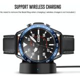 For Samsung Galaxy Watch 3 45mm Smart Watch Steel Bezel Ring  A Version(Blue Ring White Letter)