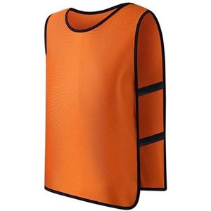 Voetbal Basketbal Training Vest Kinderen Team Uniform Vest Outdoor sportkleding  Maat:XL(Met Veters Oranje)