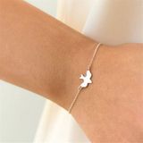 Women Peace Dove Bracelets Extreme Simplicity Choker Bracelet(sliver)