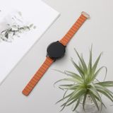 Voor Samsung Galaxy Watch5 20mm magnetische gesp lederen horlogeband (rosé goud + goudbruin)