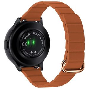 Voor Samsung Galaxy Watch5 20mm magnetische gesp lederen horlogeband (rosé goud + goudbruin)