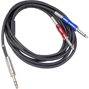 BLS0201-30 Stereo 6.35mm Male to Dual Mono 6.35mm Audio Cable  Length:3m