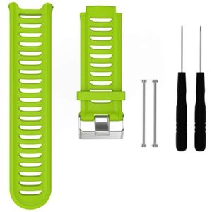 Solid Color Silicone Wrist Strap for Garmin Forerunner 910XT (Green)