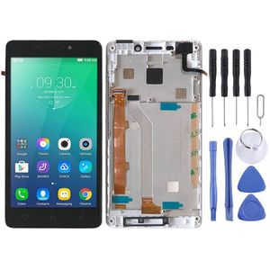 LCD Screen and Digitizer Full Assembly with Frame for Lenovo Vibe P1m P1ma40 P1mc50(White)