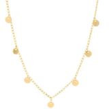 Women Fashion Wafer Long Necklace(Gold)