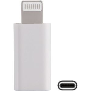 ENKAY Hat-Prince HC-6 Mini ABS USB-C / Type-C 3.1 to 8 Pin Port Connector Adapter  For iPhone 8 & 8 Plus  iPhone 7 & 7 Plus  iPhone 6 & 6s  iPhone 5  iPad  iPod(White)