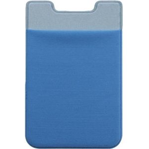 4 PCS Stretch Lycra Mobile Phone Back Sticker Card Holder Phone Back Wallet Bus Bank Card Holder(Water Blue)