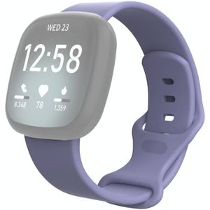 For Fitbit Versa 3 / Sense Silicone Replacement Strap Watchband(Purple)