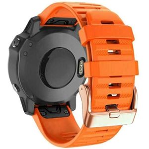 Voor Garmin Fenix 7S / 6S Pro / 5S Plus 20 mm roségouden gesp Quick Release siliconen horlogeband