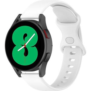 Voor Samsung Galaxy Watch4 44mm 20mm vlinder gesp effen kleur siliconen horlogeband