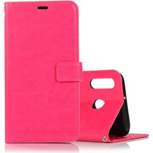 Crazy Horse Texture Horizontal Flip Leather Case with Holder & Card Slots & Wallet & Photo Frame for Galaxy  A40(Magenta)
