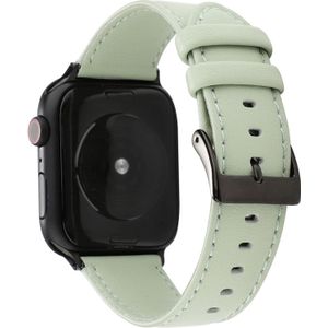 For Apple Watch Series 5 & 4 40mm / 3 & 2 & 1 38mm Cowhide Texture Leather Watchband(Green)