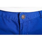 Summer Casual Ripped Denim Shorts for Men (Color:Sapphire Blue Size:L)