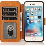 For iPhone 6 / 6s Calf Texture Magnetic Buckle Horizontal Flip Leather Case with Holder & Card Slots & Wallet & Photo Frame(Khaki)