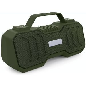 New Rixing NR-4500M Bluetooth 5.0 Portable Outdoor Karaoke Wireless Bluetooth Speaker with Microphone(Dark Green)