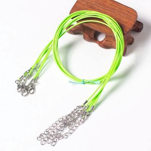 100 PCS Crystal Pendant Necklace Rope Jewelry Lanyard(Light Green)