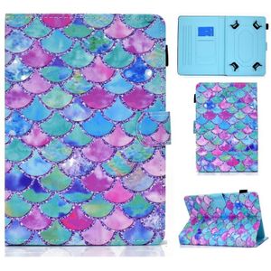 Painted Pattern TPU Horizontal Flip Leather Protective Case For Universal 8 inch(Color Fish Scales)