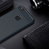 For Huawei P10 Lite Brushed Carbon Fiber Texture Shockproof TPU Protective Cover Case (Dark Blue)