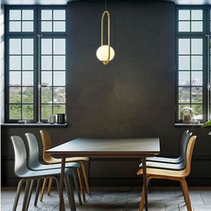 Restaurant Chandelier Single Head Creative Personality Simple Modern Copper Lamp without Light Source  Shape Style:Oval B1