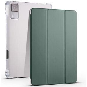 Voor Xiaomi Redmi Pad 10.61 3-opvouwbare transparante TPU Smart lederen tablethoes met pensleuf