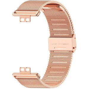 For Huawei Watch Fit Mijobs Milan Buckle Stainless Steel Watch Band(Rose Gold)