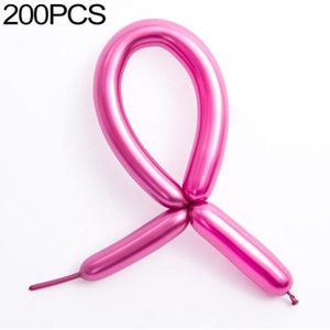 2 Packs Dik 260 Metalen Strip Magic Ballon Bereiding Styling Holiday Party Decoration (Metal Rose Red 200 Per)