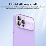 Voor iPhone 13 Pro Vloeibare siliconen grote glazen telefoonhoes