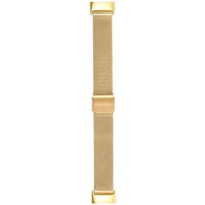 Voor Fitbit Charge 5 Milaan Steel Dubbele Gespen Strap Horlogeband (Goud)