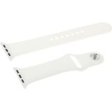 For Apple Watch Sport 38mm High-performance Longer  Silicone Sport Watchband with Pin-and-tuck Closure(White)