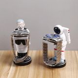 Watch Shelf Support Decorative Ornaments Watch Storage Box Display Stand  Item No.: Small Astronaut + Black Cover