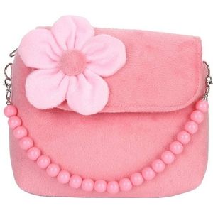 3 STKS mode schoudertas kinderen meisjes prinses bloem Messenger handtas mooie portemonnees (roze)