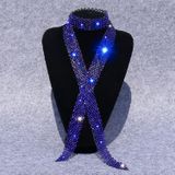 Blauwe diamant op zwarte vrouwen lovertjes Rhinestone Bow tie Dance Costume accessoires