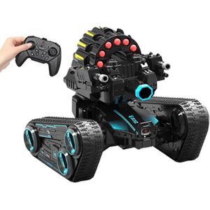 DM-538 Tweewielige Battle Tank Crawler Spray Afstandsbediening Voertuig  Specificatie: Single Control Soft Bomb (Blauw)