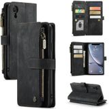 Caseme-C30 PU + TPU Multifunctionele Horizontale Flip Lederen Case met Houder & Card Slot & Portemonnee & Rits Pocket voor iPhone XR
