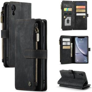 Caseme-C30 PU + TPU Multifunctionele Horizontale Flip Lederen Case met Houder & Card Slot & Portemonnee & Rits Pocket voor iPhone XR