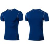 Stretch Quick Dry Tight T-shirt Training Bodysuit (Kleur: Blauwe maat:XXL)