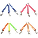 TPU Material Pet Dogs 3 in 1 Tangle-free Traction Rope Double Pet Dog Walking Leash  Length: 25 cm (Orange)