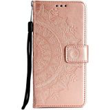 For Xiaomi Mi 9 SE Totem Flower Embossed Horizontal Flip TPU + PU Leather Case with Holder & Card Slots & Wallet(Rose Gold)