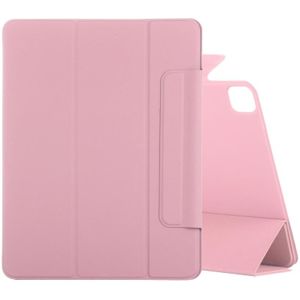 Horizontal Flip Ultra-thin Fixed Buckle Magnetic PU Leather Case With Three-folding Holder & Sleep / Wake-up Function For iPad Pro 11 inch (2020) / Pro 11 2018 / Air 2020 10.9(Light Pink)
