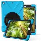 For Galaxy Tab S4 10.5 T830/T835 360 Degree Rotation PC + Silicone Protective Case with Holder & Hand-strap(Light Blue)