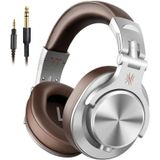 OneOdio A71 Head-mounted Noise Reduction Wired Headphone with Microphone(Brown)