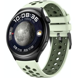 Voor Huawei Watch 4 siliconen horlogeband met twee kleuren rond gat