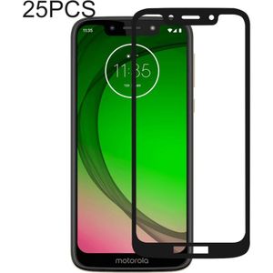 25 PCS Full Glue Full Cover Screen Protector Tempered Glass film for Motorola Moto G7 Play