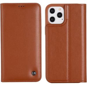 GEBEI PU+TPU Horizontal Flip Protective Case with Holder & Card Slots For iPhone 12 / 12 Pro(Brown)