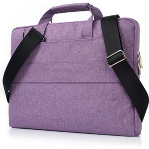 Portable One Shoulder Handheld Zipper Laptop Bag  For 13.3 inch and Below Macbook  Samsung  Lenovo  Sony  DELL Alienware  CHUWI  ASUS  HP (Purple)