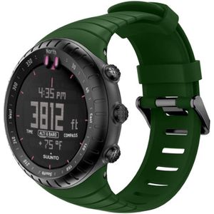 Smart Watch Silicone Wrist Strap Watchband for Suunto Core(Army Green)